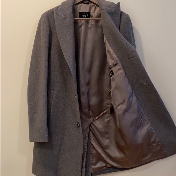 HiSO Canada Mens Grey Topcoat Italian Cashmere - Picture 4 of 5